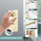 Luxury 3-Function Shower System Set - Solid