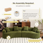 Curved Boneless Sofa, Compression Modular 110'' Sectional
