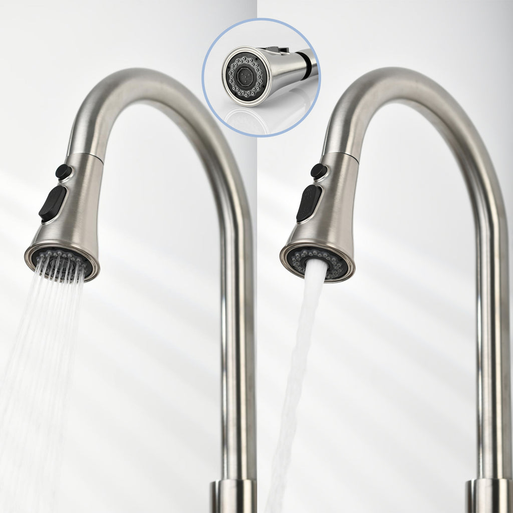Brushed Nickel Pull-Down Kitchen Faucet