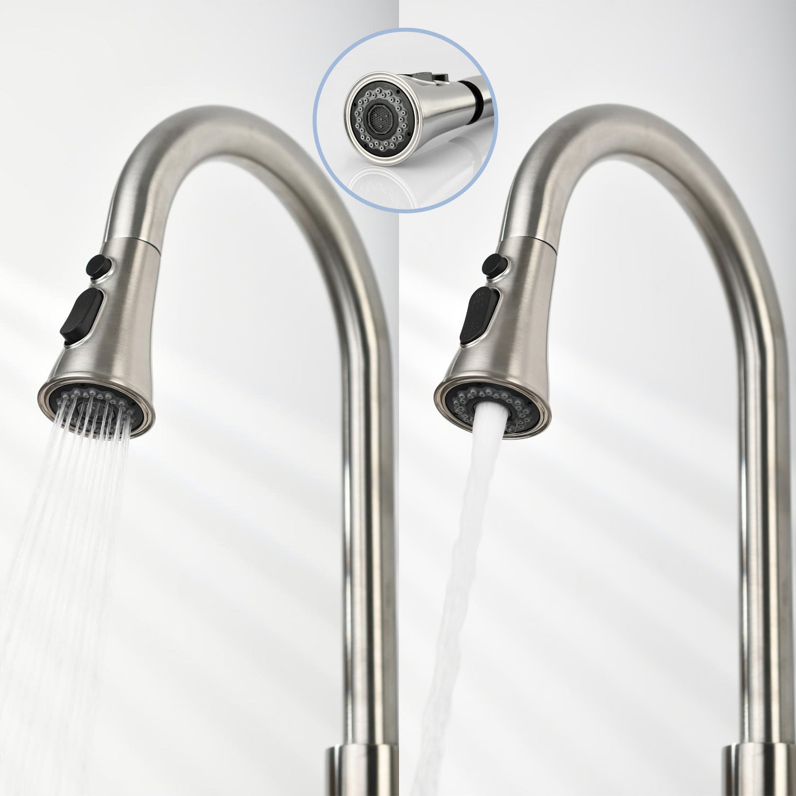 Brushed Nickel Pull-Down Kitchen Faucet