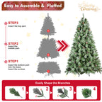 9FT Christmas Tree with 122 Pine Cones