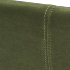 Marcella Upholstered Shelter Headboard Bed Set, King, Olive