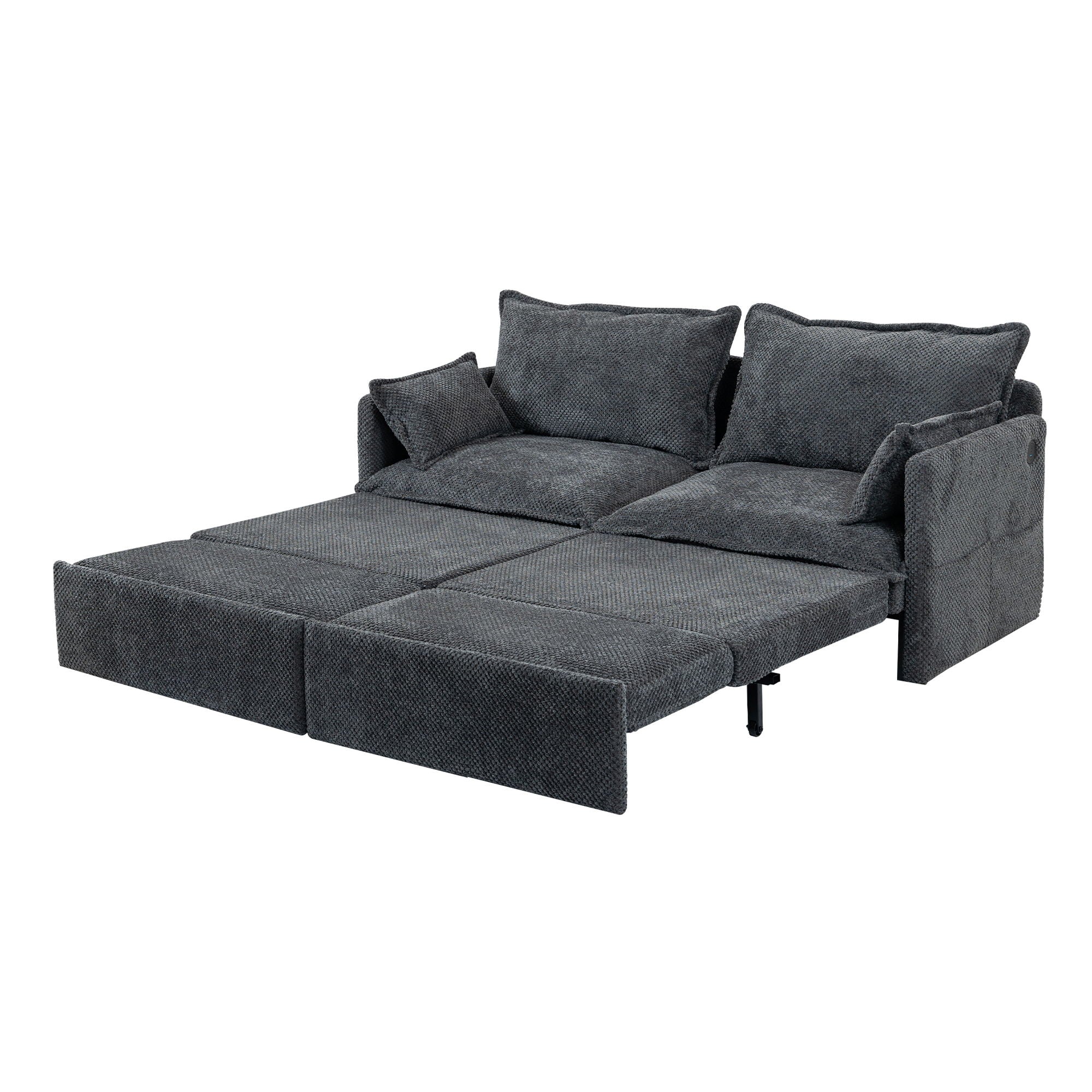 Pull Out Sofa Bed, Convertible Sleeper Sofa Couch, Side Storage, and USB / C - Type Charging Ports Chair