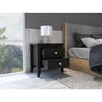 Breeze Four-Legged Modern Bedroom Nightstand with Two Drawers