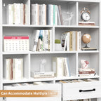 71" H Metal Bookcase with 2 Doors & 2 Drawers