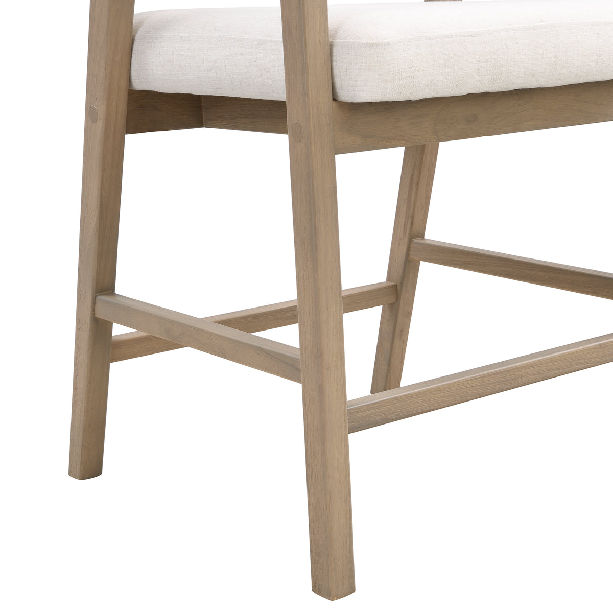 Wooden Frame Counter Stools with Rattan Back, Light Ash, Set of 2