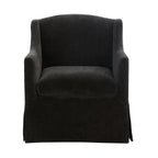 Luisa Skirted Swivel Accent Chair - Mink