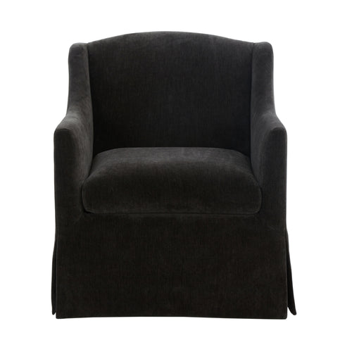 Luisa Skirted Swivel Accent Chair - Mink