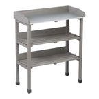 30″x14.5″×35.5″ Potting Table with Metal Tabletop