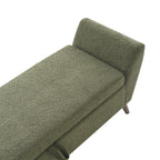 60" Modern Storage Bench with Mid-Century Wood Legs
