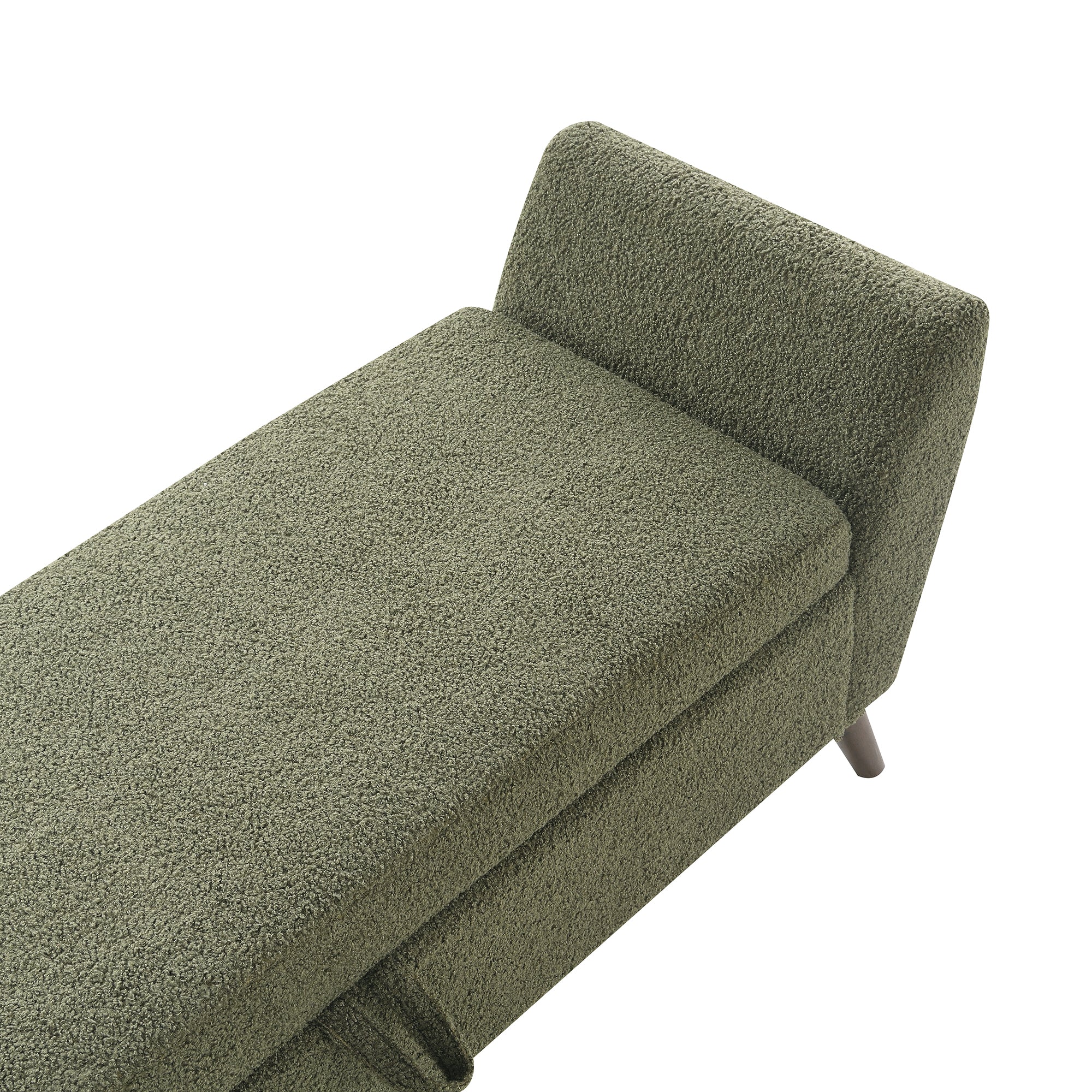 60" Modern Storage Bench with Mid-Century Wood Legs