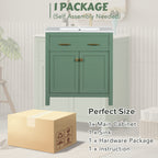 30-Inch Bathroom Vanity with Ceramic Sink - Modern