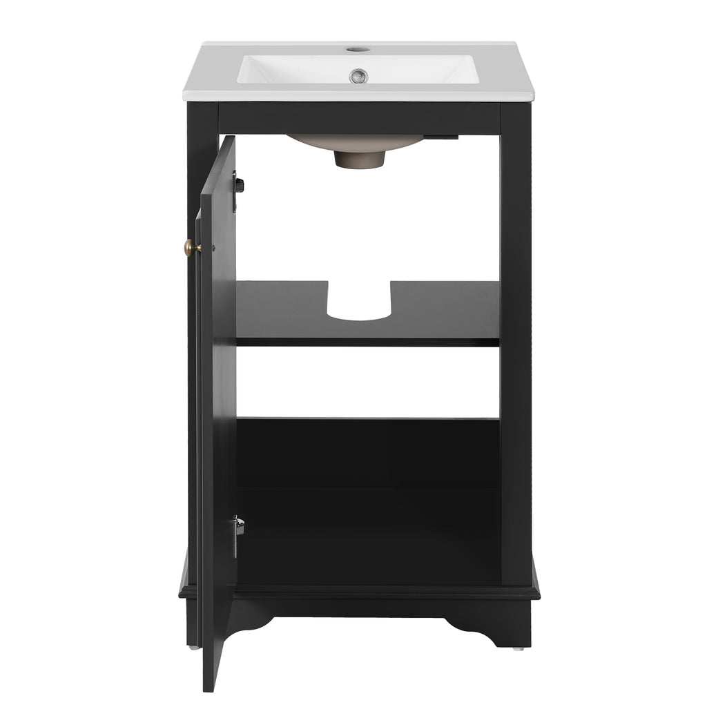 20-Inch Bathroom Vanity with Ceramic Sink
