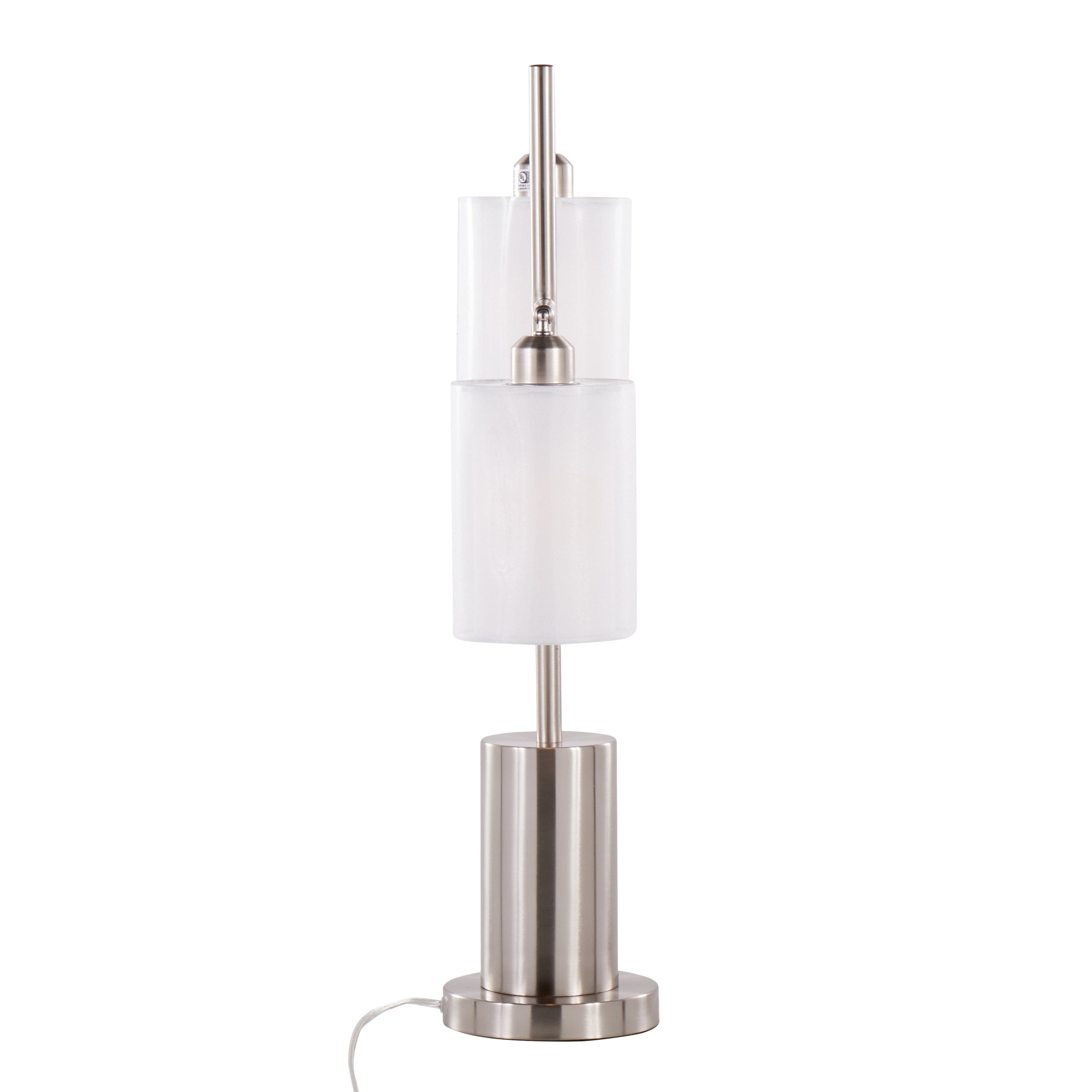 Cannes Contemporary Table Lamp in Nickel Metal