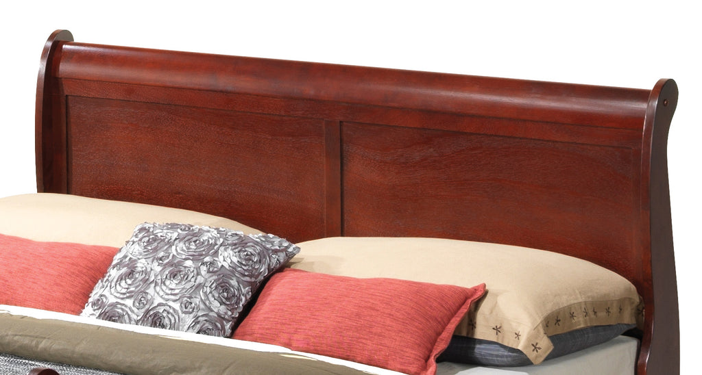 Charming Traditional King Bed In Cherry Finish
