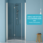 34"W x 72"H Fold Frameless Shower Door