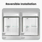 56"-60"W*72" H Semi-Frameless Double Sliding Shower Door