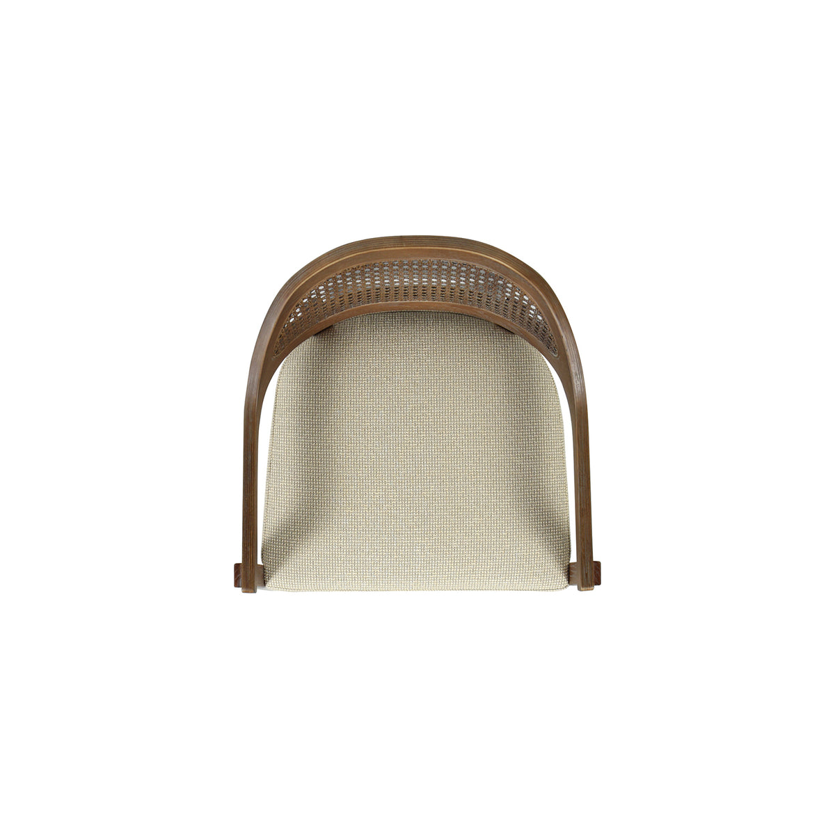 Americana Mid-Century Modern 30.5 Inch Cane Back Bar Stool, Beige