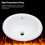 17"x15.5" Ceramic Semi-Recessed Sink