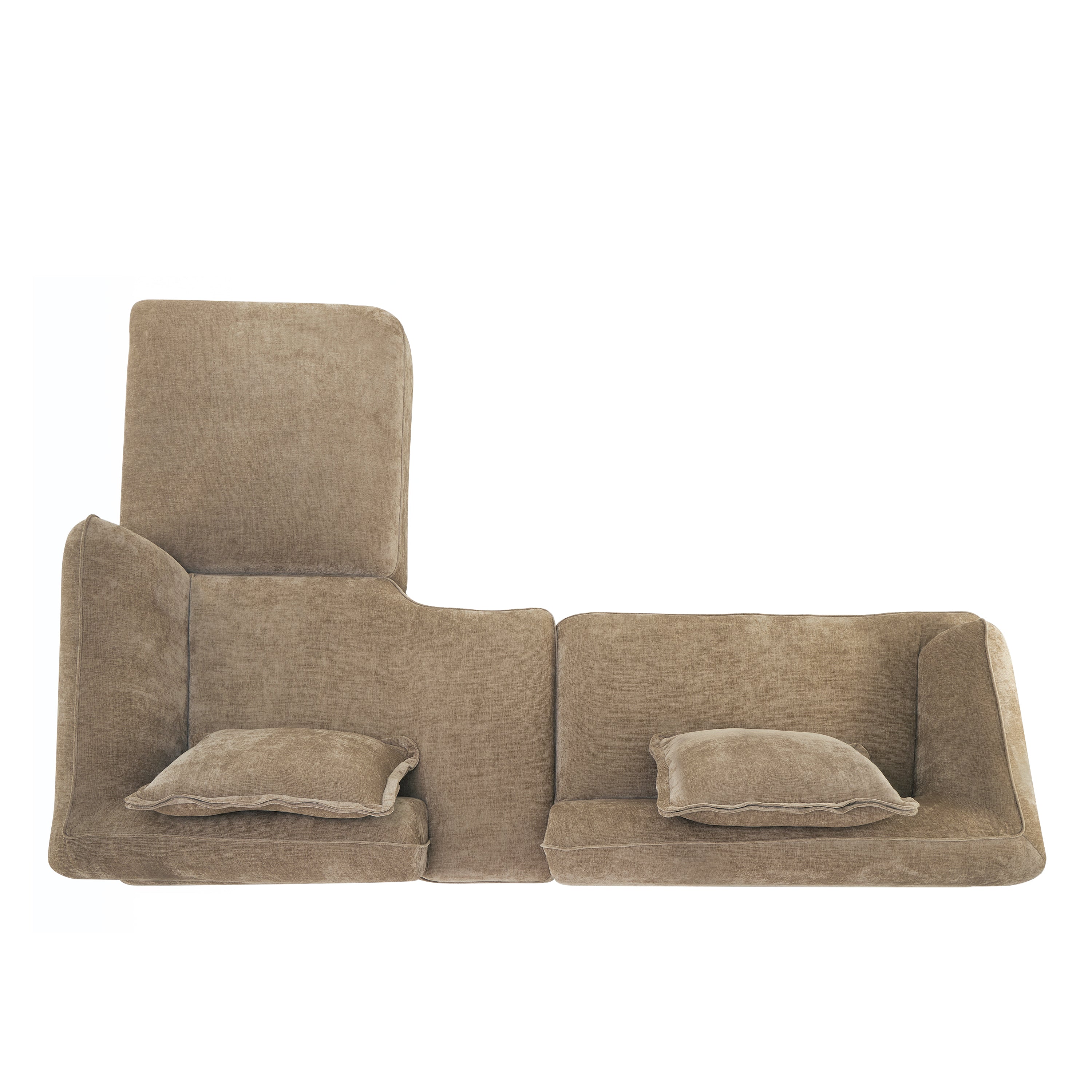 122" Modern L-Shaped Sectional Sofa with Chaise Lounge