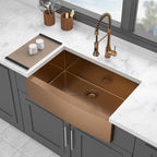 30" Rose Gold Farmhouse Kitchen Sink