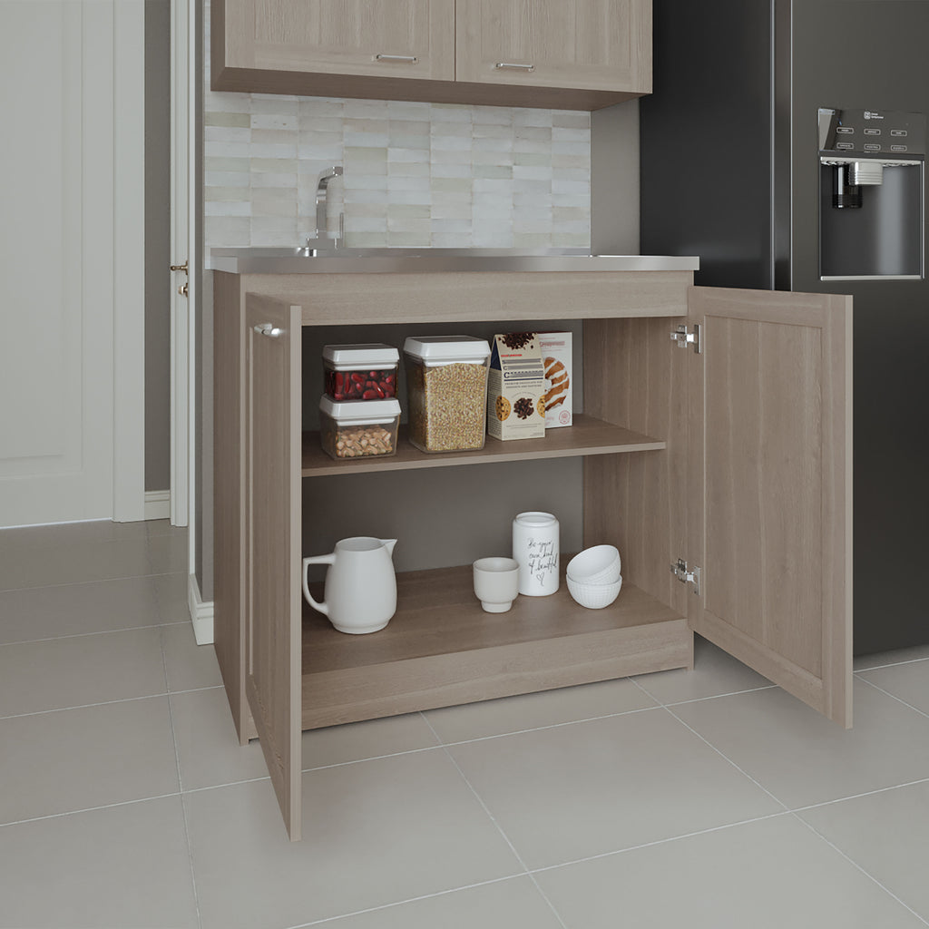 Utility Sink Cabinet - 36" H, 2 Doors, 2 Shelves