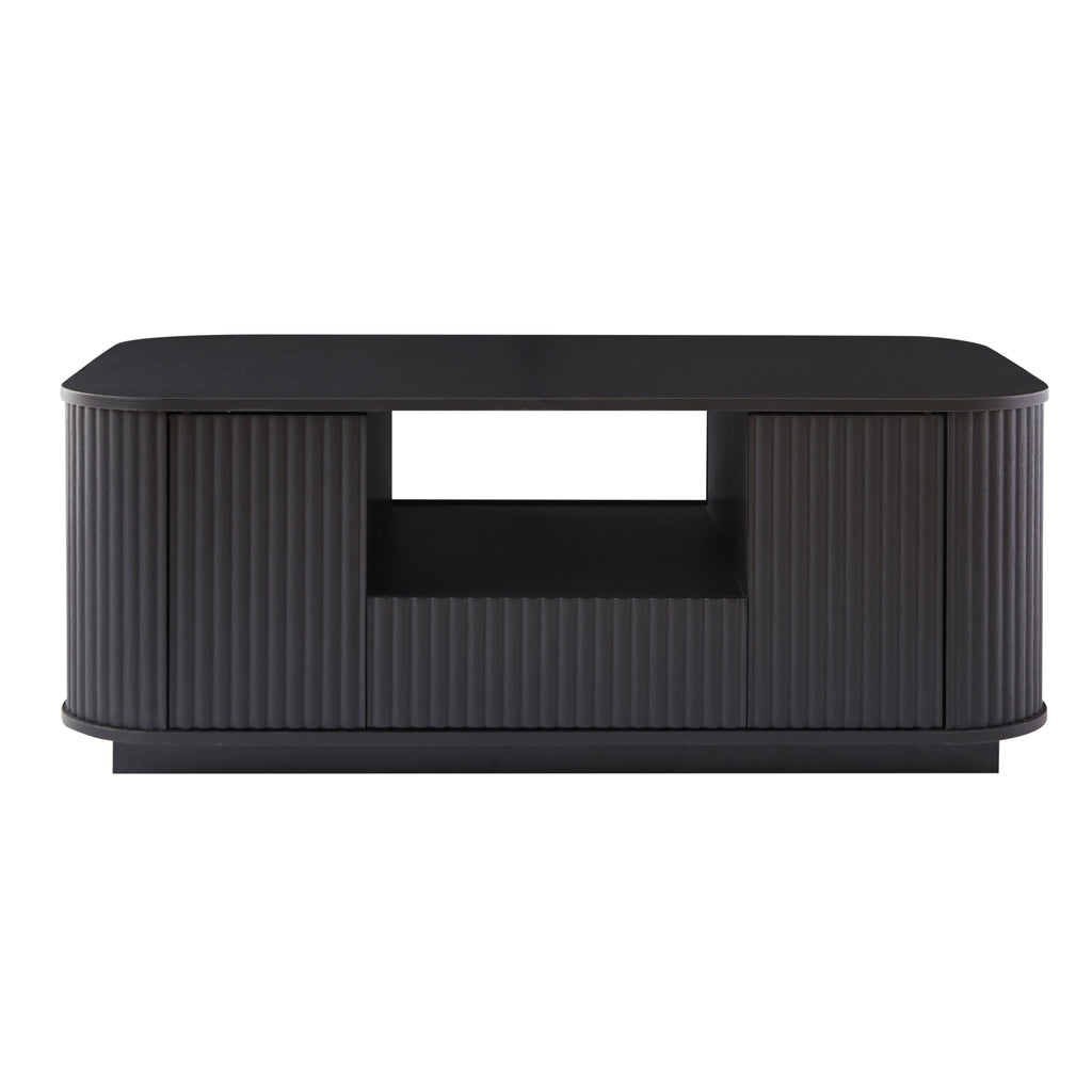 Modern Luxury Oval Coffee Table with Drawers