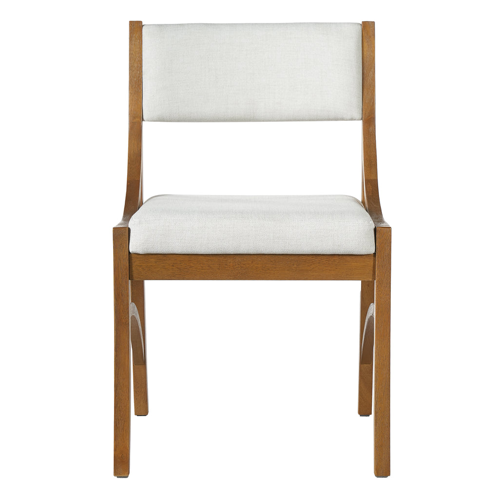 Fabric Upholstered Dining Chairs, Modern Kitchen Chairs with Curved Back