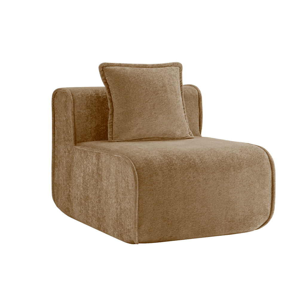 Armless Velvet Sofa