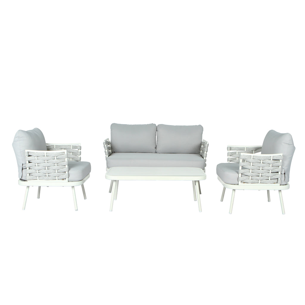 Mariano Steel 4-Pieces Conversation Set