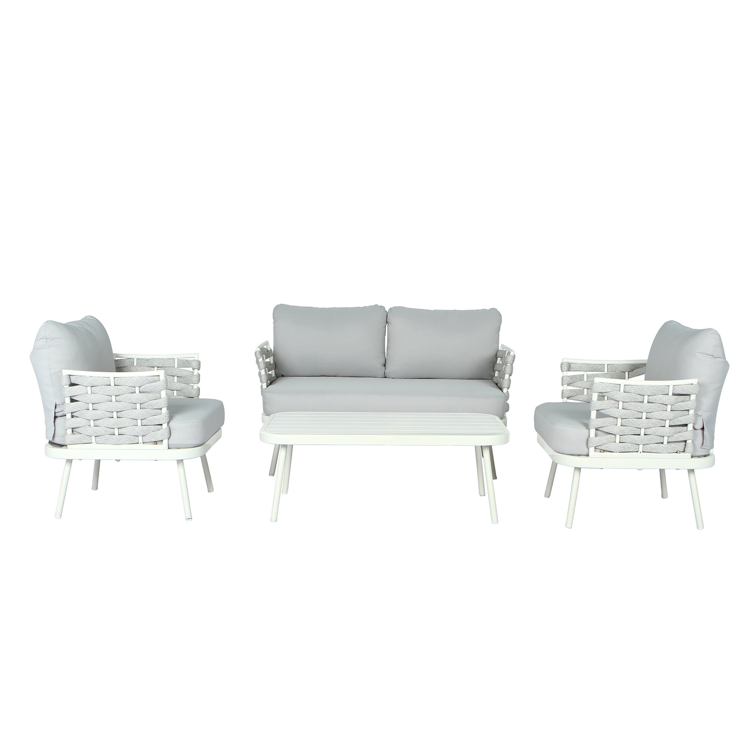 Mariano Steel 4-Pieces Conversation Set