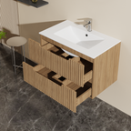 30" Wall Mounted Bathroom Vanity with Sink Combo