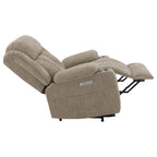 Beca Camel Upholstered Power Lift Recliner