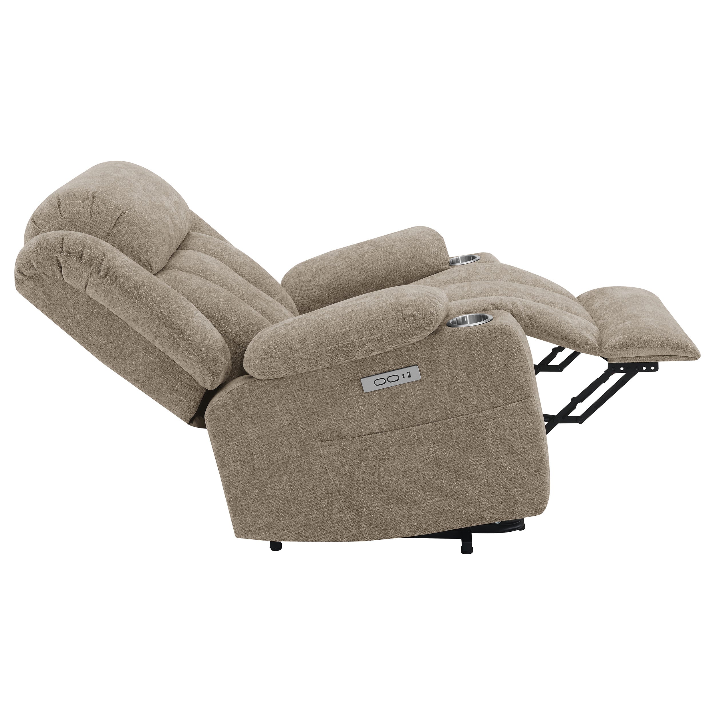 Beca Camel Upholstered Power Lift Recliner