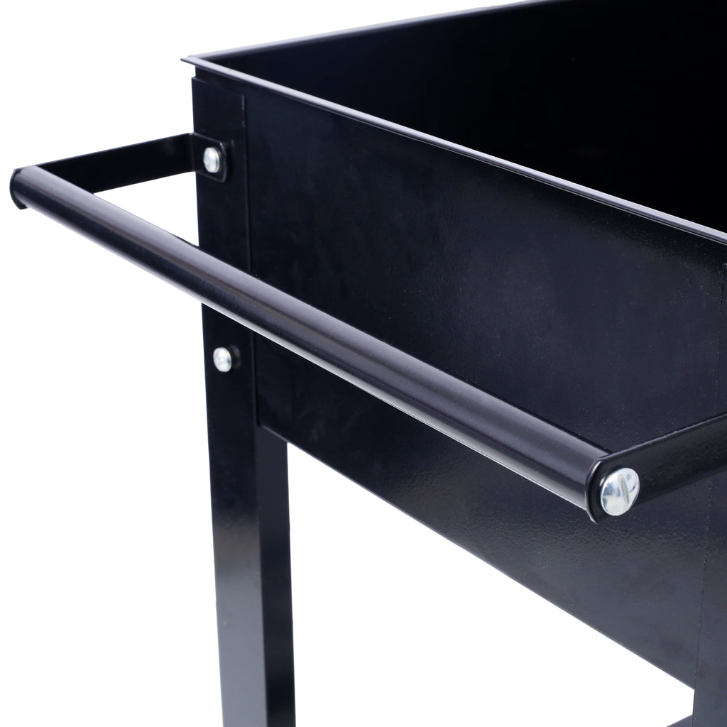 Elevated Mobile Raised Ergonomic Metal Planter Garden Bed