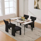 22.05" Wide Modern Upholstered Chenille Dining Chair Set of 4
