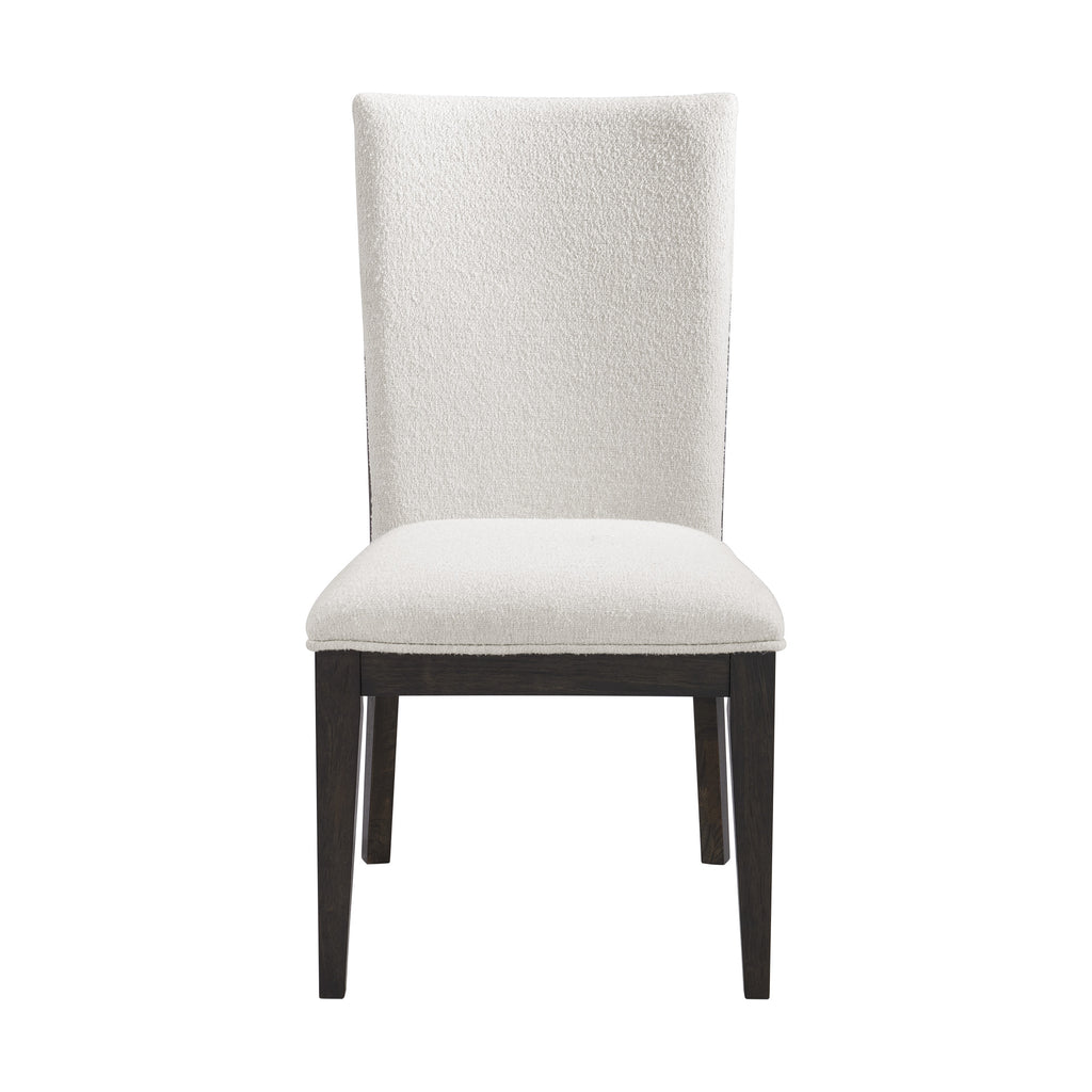 Brown Upholstered Dining Chairs, Set Of 2