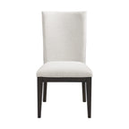 Brown Upholstered Dining Chairs, Set Of 2