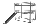 Metal Full Size Loft Bed with Slide and Ladder