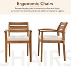 GO Outdoor Wood Dining Set for 7-8 Persons