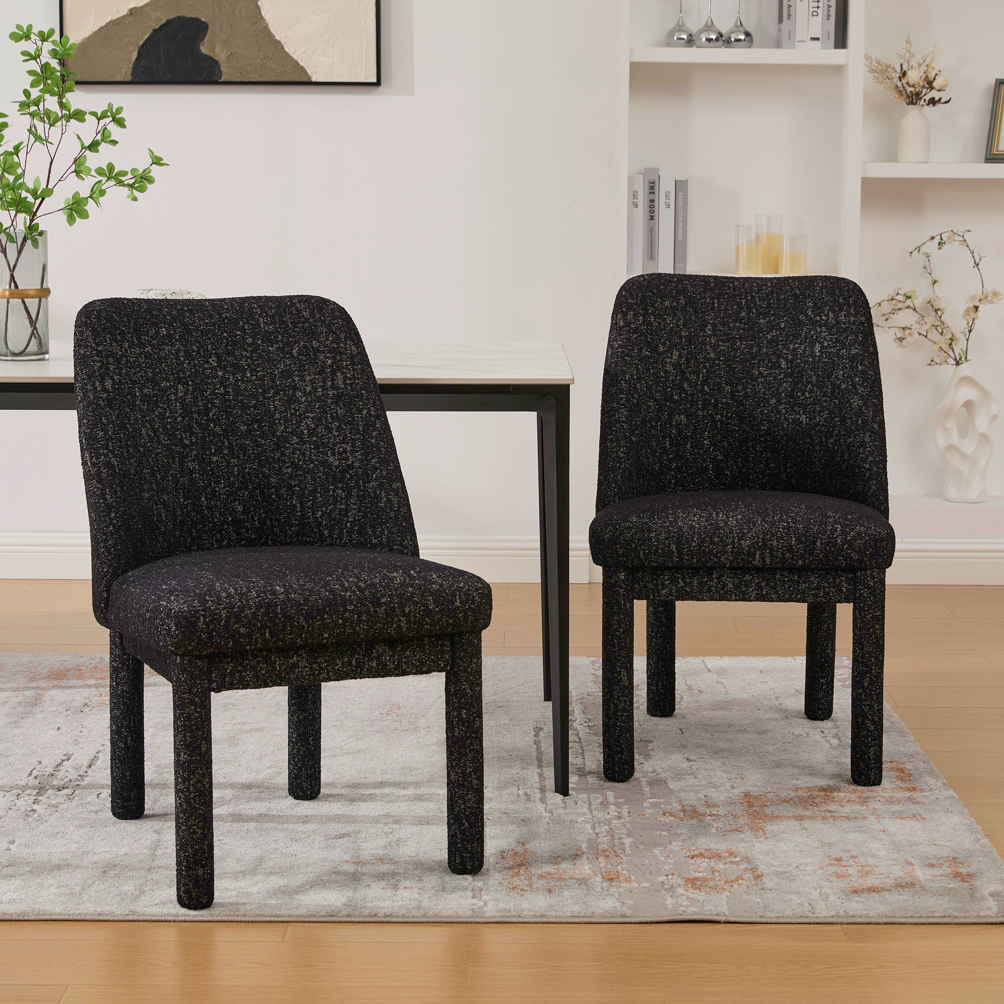 21.46" Wide Modern Minimalist Dining Chair Set of Two