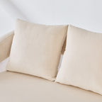 Modern Upholstered Velvet Loveseat Settee with 3 Pillows