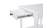 White Finished End Table With Storage Drawer