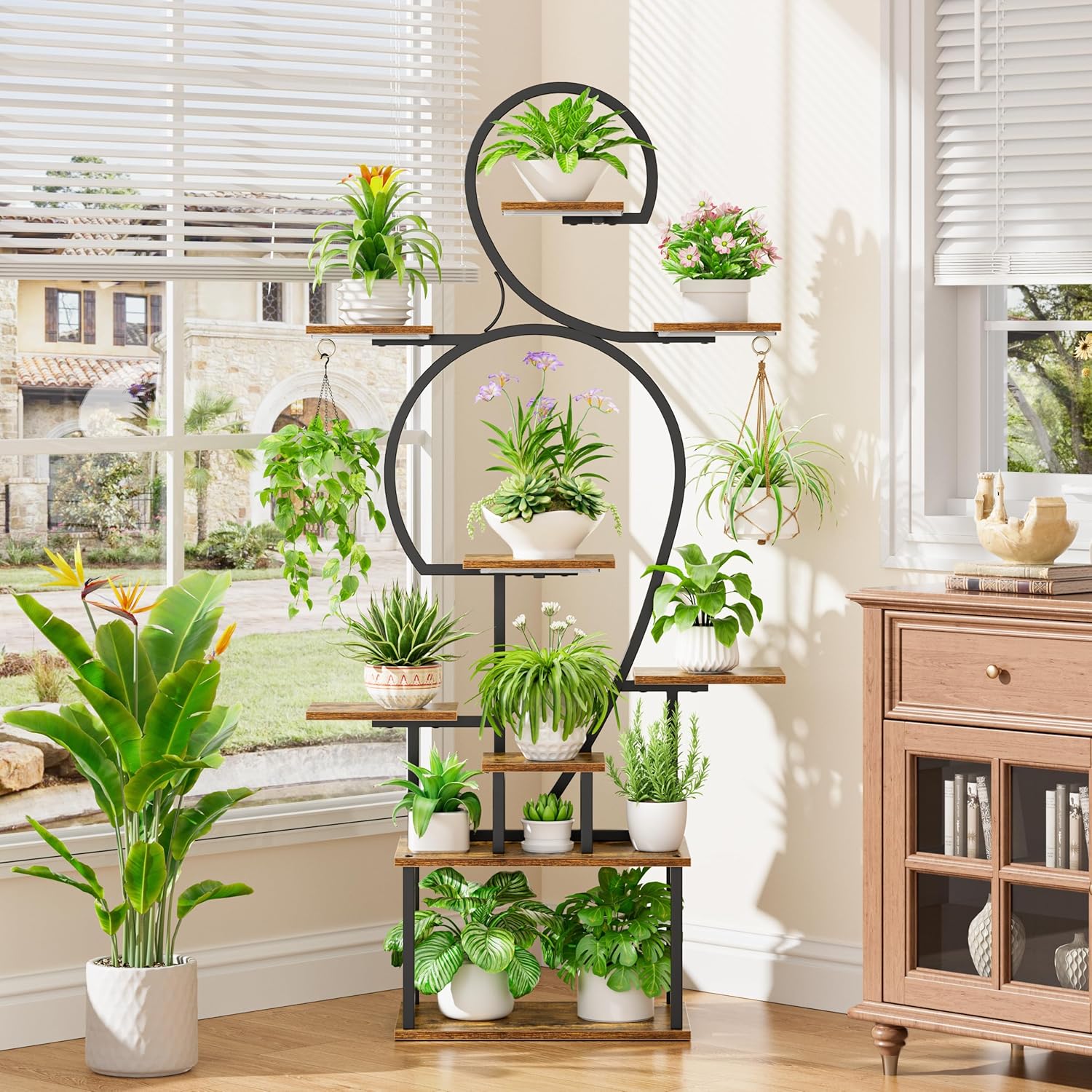 Indoor Plant Stand with Grow Light