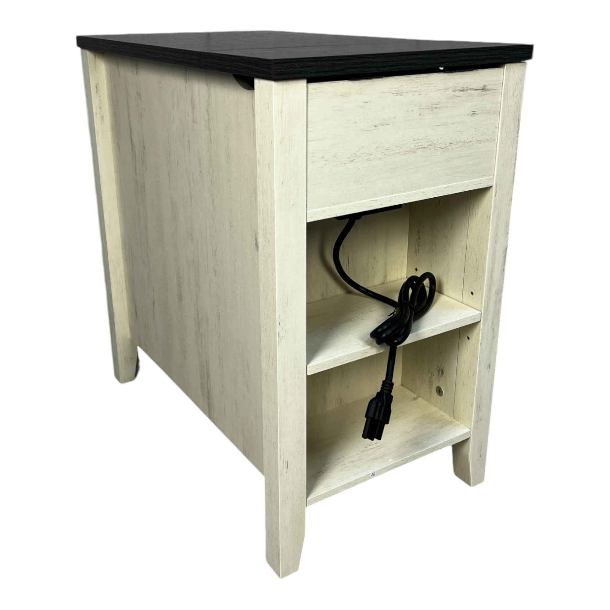 Farmhouse End Table with Charging Station