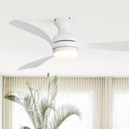 52" Low Profile Ceiling Fan with Lights, Quiet Reversible DC Motor