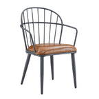 Indoor Upholstered Dining Chair With Metal Legs (Set of 2)