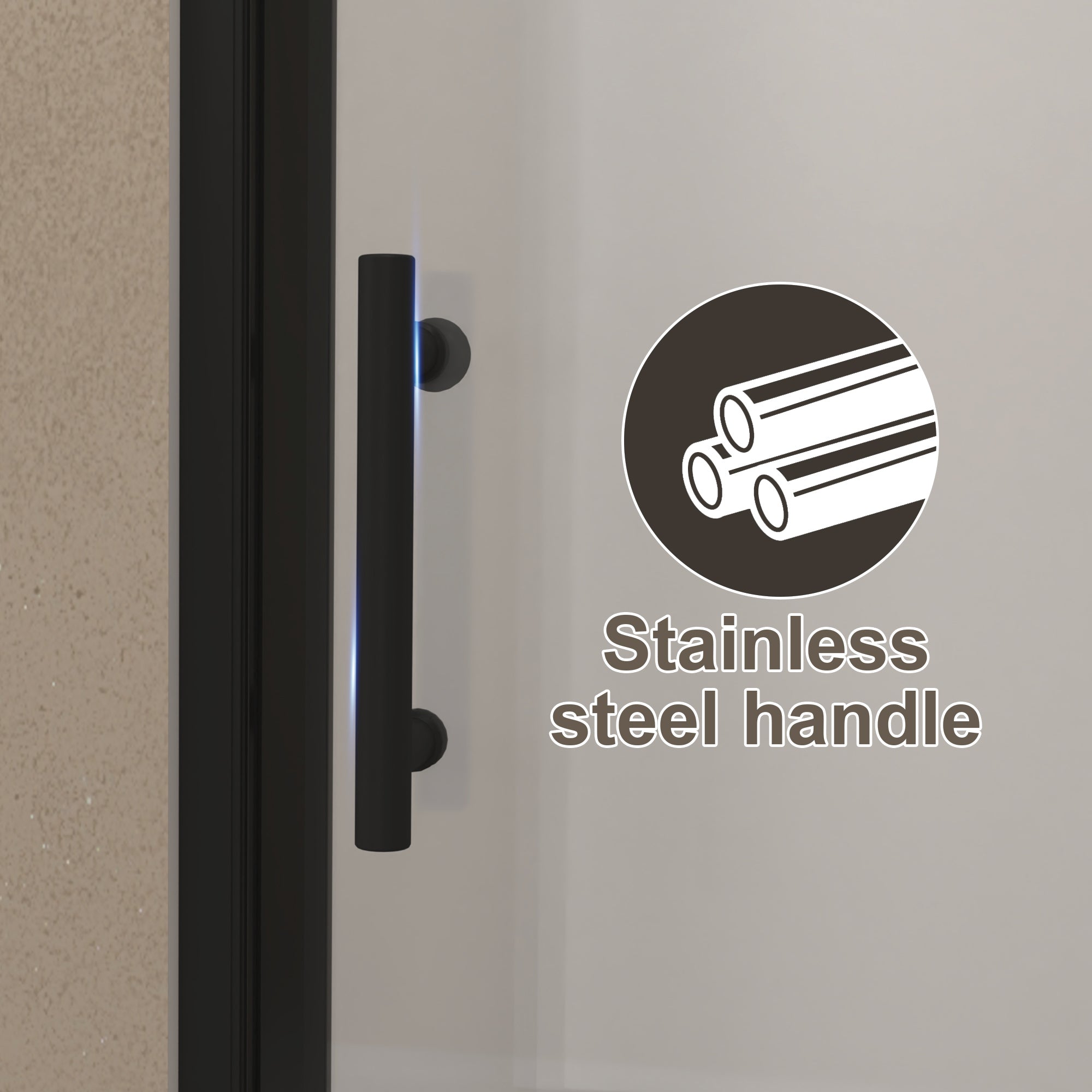33-32" x 72" Bifold Shower Door with Tempered Glass