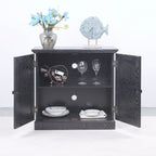 Storage Sideboard Cabinet with 2 Decorative Acrylic Mirrored Doors
