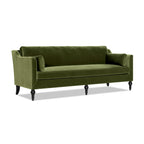 Josephine 84.5" Upholstered Modern Sofa, Olive